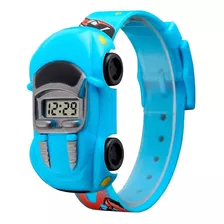 Relógio Digital Infantil Skmei 1241, Automático, Malha De Silicone, Cor Azul Claro