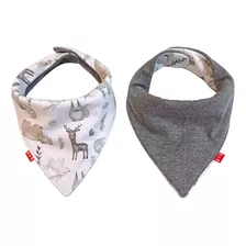  Babero Bandana Impermeable Reversible Tricapa Bebe Combo X3