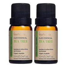 Óleo Essencial De Tea Tree 100% Puro Via Aroma 2unidades