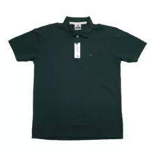 Camiseta Polo Pique Kalanuí Verde Musgo Com Bolso Tam Extra