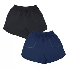 Kit 2 Shorts Plus Size Feminino Versatil Confortavel Molinho