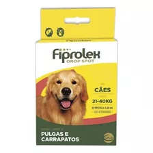Pipeta Antiparasitário Para Pulga Ceva Fiprolex Drop Spot Para Cão De 21kg A 40kg
