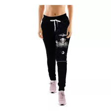 Calça Moletom Feminina Astronauta Galáxia Planetas M06