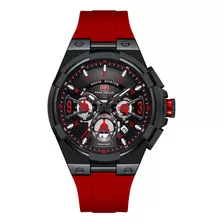 Reloj Para Hombre Mini Focus Mf0402g Mfa9402 Rojo