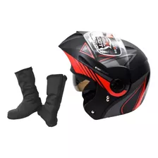 Cascos Abatible Ich Certificado Botas Latex Motociclista