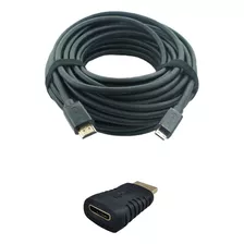 Cabo Hdmi Para Mini Hdmi + Adaptador - 10 Metros