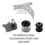 Kit Bujes Y Rotula Izquierda Para Volkswagen Sport Van 03-07