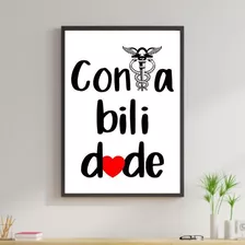 Quadro Decorativo Profissões Contabilidade Moldura Preta