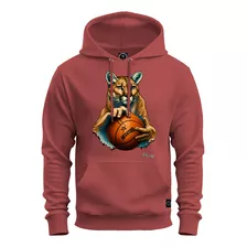 Moletom Blusa Masculina Casaco Blusão Onça Basquete