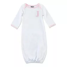 Mud Pie Pink J Initial Sleep Gown