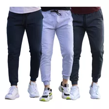 Kit 3 Calça Moletom Masculino Flanelado Jogger Envio Full