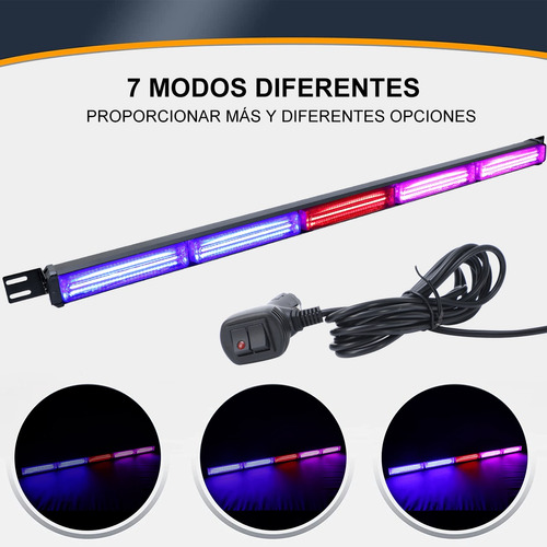 Barra Torreta Estrobo Codigo Leds Cob Policia 28 PuLG 50w Foto 4