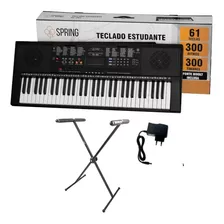 Teclado Musical Estudante Spring Tc261 61 Teclas + Suporte