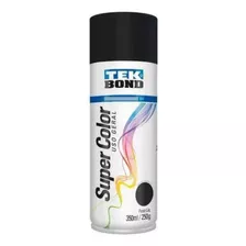 Kit 6 Tinta Spray Tek Bond Preto Fosco Uso Geral 350ml