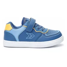 Zapatilla Azul Con Velcro Coper Niñas Atomik Diseño De La Tela Liso Talle 25 Ar