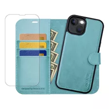 Funda Ocase Para iPhone 14 Pro Shockpr Mag Wallet Cyan