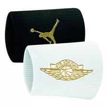 Muñequeras Jordan Jumpman Wings 2 Pack Color Negro/blanco Talla Unitalla