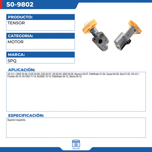 Tensor De Distribucin Nissan Pathfinder 2001-2004 V6 3.5 Foto 4