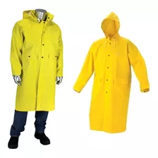 Poncho Impermeable Tipo Gabardina 100% Nylon Amarillo W2