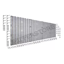 Painel P/ Ferramentas 1,77x0,52 Plástico Cinza C/ 72 Ganchos