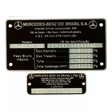 Kit Duas Plaquetas Para Cabina Mercedes Benz- Frete Grátis