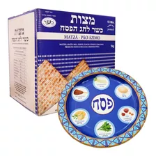 Pão Ázimo Matza M. Snayde Kosher 1kg + Keará De Pessach