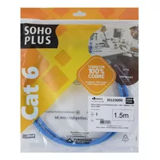 Patch Cord U/utp Furukawa Sohoplus Cat6 Cmx 1.5m Azul Claro