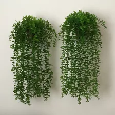  2 Arranjos Artificial Planta Pendente Folhas Verdes Caidas