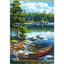 Dimensiones Canoe Lake Paint By Numbers Craft Kit, 14&#...