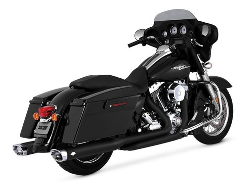 Vance \u0026 Hines Monster Ovals Black Para '95-'16 Touring Foto 2