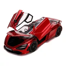 Mclaren 720 Caramelo Rojo Con Spec Hiper Top Negro 1 24...