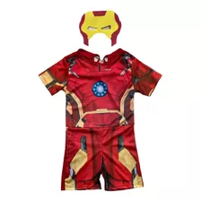 Fantasia Roupa Infantil Homem De Ferro C/ Mascara Envio Já 