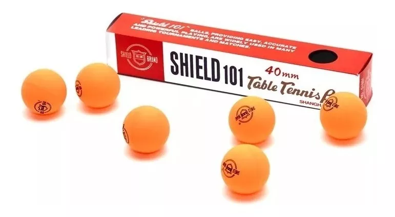 Set X 6pcs Bolas Pelotas Shield 101 Ping-pong 40mm