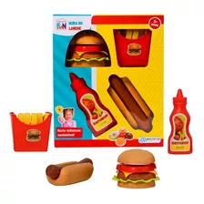 Kit Lanchonete Comida De Brinquedo Hora Do Lanche Multikids