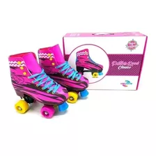 Patins Roller Infantil Quad Menina Rosa Promoção 34 Ao 38