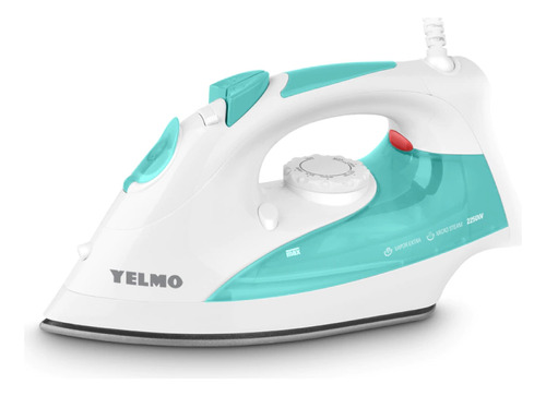 Plancha De Ropa Yelmo Pl-3180 Eficiente Y Práctica 2250w - Blanco C/agua Marina