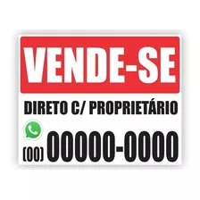 Placa Vende-se Direto Com O Proprietário 30x20cm 