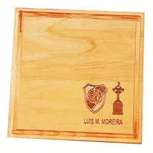 Tabla Madera Asado Plato 28x28 Laser River Clubes Empresas