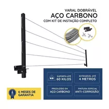 Varal Dobrável Articulável Basculante De Parede Muro