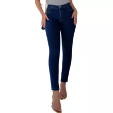 Calça Jeans Feminina Skinny Lycra Elastano Cintura Alta
