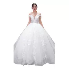 Vestido De Novia De Encaje Escote V 