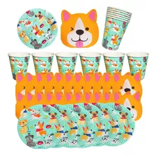 Combo Kit Cumpleaños Perritos Puppys Mesa Decoración 