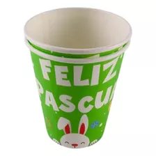  Vasos De Cartón Pascua Fiesta 250ml