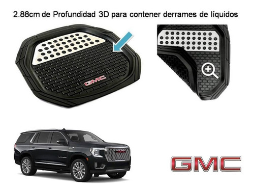 Tapetes 4pz Charola 3d Logo Gmc Yukon Denali 2021 2022 2023 Foto 5