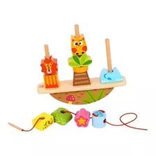 Brinquedo Madeira Animais De Equilíbrio Alinhavo - Tooky Toy