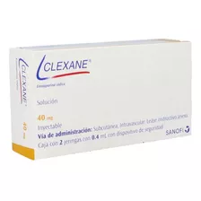 Clexane 40 Mg Solución Caja Con 2 Jeringas Con 0.4 Ml - Rx