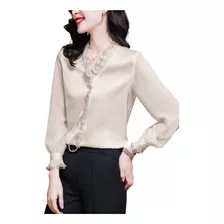 Blusa De Gasa Elegante Para Mujer