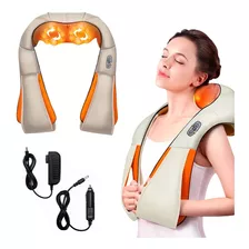 Masajeador Cuello Eléctrico Espalada Con Calor Casa Shiatsu