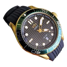 Relógio Marca Vip Sea Master Analógico Calendário Mh-6409