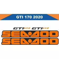  Adesivo Casco E Lateral Seadoo Gti 170 2020 Laranja